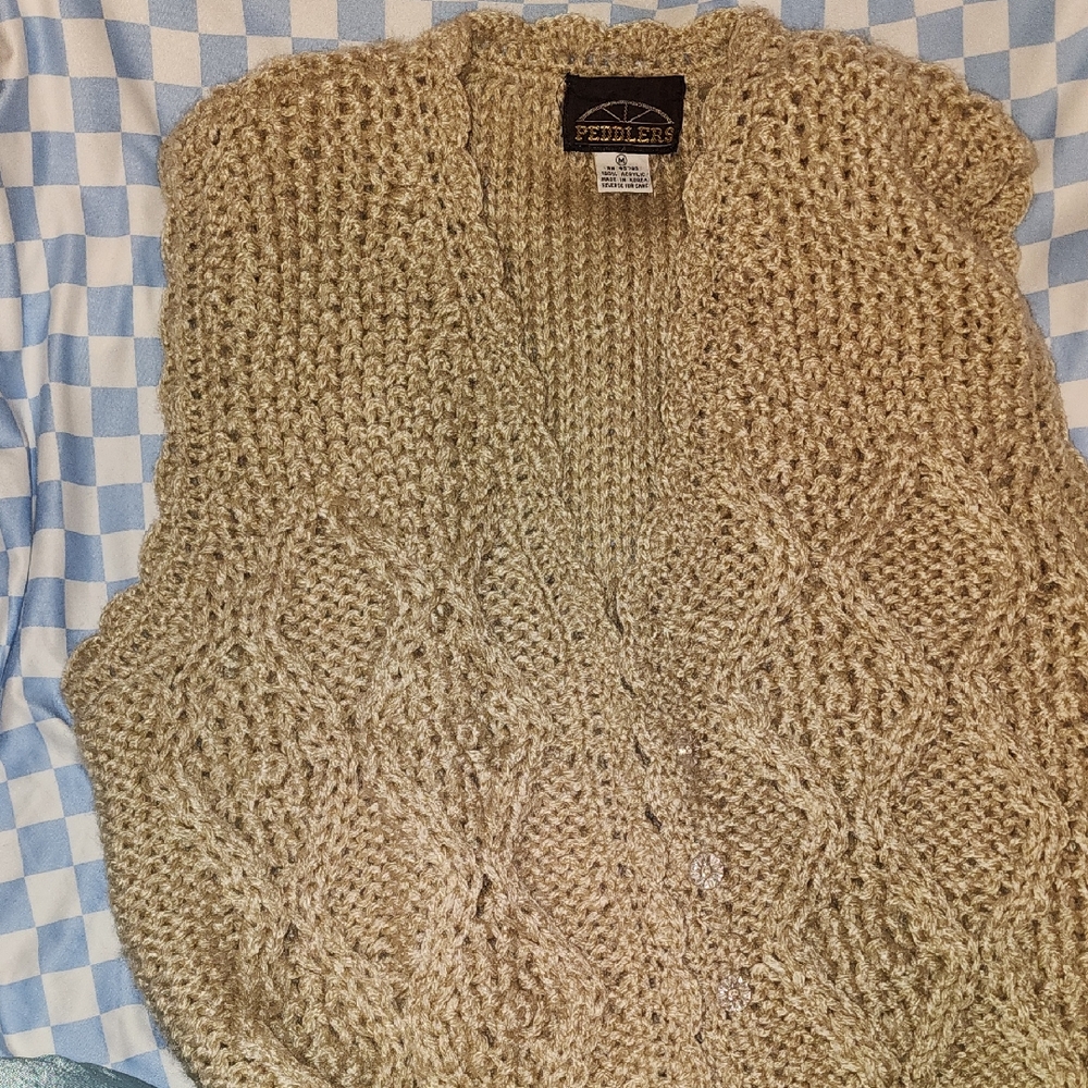 Women's Tan Sweater Vest